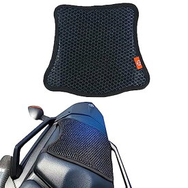 HUACHENG バイクシートクッション 3Dメッシュシート シートクッション アンチスリップ ブラック オールシーズン使用可能 人間工学 快適なツーリング 振動吸収 通気性 撥水 断熱 バイク シートカバー (M(27*26cm))