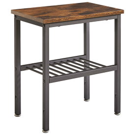 IBUYKE サイドテーブル 2段サイドテーブル ソファーサイドテーブル 木製 ナイトテーブル おしゃれ エンドテーブル オープンラック 収納ラック 組立簡単 JPTMJ411H
