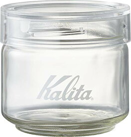 カリタ Kalita コーヒー キャニスター ガラス 保存容器 All Clear Bottle 150 500ml (コーヒー豆約150g) 匂い移りが少ない 抗菌パッキン メジャーカップ付き クリア 積み重ね 収納 #44270 コーヒー豆 粉 日本製