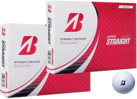 BRIDGESTONE ブリヂストン ゴルフボール SUPER STRAIGHT スーパーストレート 2023年モデル おまけ付き (ホワイト_2ダース)