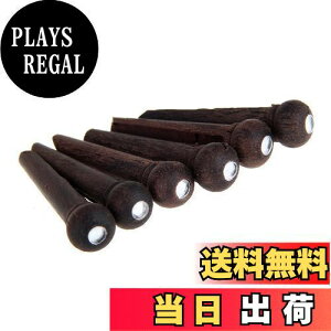 【送料無料】Dreld ギターブリッジピン ローズウッド製 ギター ピン ストリングペグギター アコースティックギターパーツ より良い振動伝達 上部にシェル装飾 耐久性 エンドピン付 フォーク