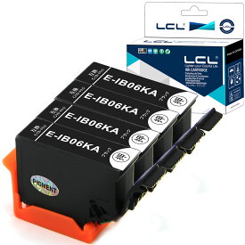 LCL EPSON用 エプソン用 IB06 IB06KA （4パック ブラック） 互換インクカートリッジ 顔料 ICチップ残量表示検知機能付き 対応機種： EPSON PX-S5010 PX-S5010R1