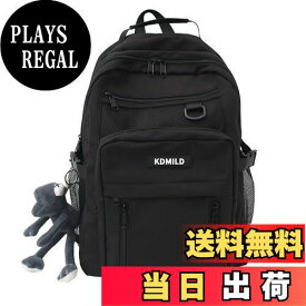 【送料無料】[ZESU] 韓国リュック/通学 大容量 リュック 女の子通勤通学学生 男女兼用カジュアルバッグリュック 高校生 レディース (ブラック)