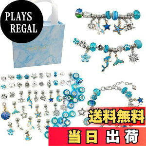 【送料無料】Koonafy ブレスレット ビーズ アクセサリーキット 2種類選択 チャーム 収納ケース付きピンク ブルー 使いやすい 綺麗ペンダント DIY ビーズセット 宝石 キラキラ 手工芸品 DIY製作