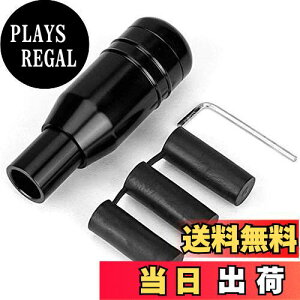 【送料無料】Bestmaple ブラック プッシュ式 汎用 カー用品 アルミ AT シフト ノブ シルバー 車用 (ブラック)