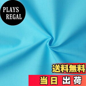 【送料無料】日本紐釦貿易(Nippon Chuko) エイティスクエア 無地 生地 綿100% シャーティング ミズイロ ブルー系 巾約110cm×9m切売カット KD4630-244-9M