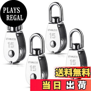 【送料無料】Rhinocats 滑車 M15 ローププーリー スイベル式 ステンレス滑車 豆ブロック 耐荷重70kg 四個セット