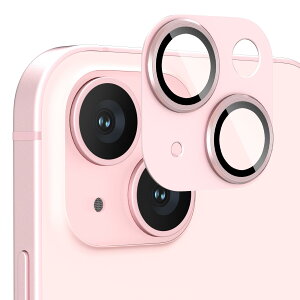 【送料無料】Podick レンズカバー iPhone 15 /15 Plus用 カメラフィルム アルミ合金製 9H強化ガラス 傷防止 レンズ保護 耐衝撃 アイフォン15 /15 プラス 用 カメラ保護 高透過率 黒縁取り 露出オーバ