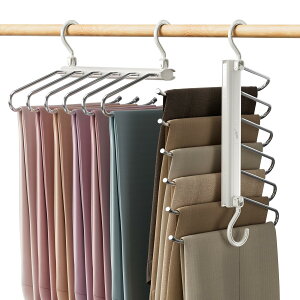 【送料無料】TAILI ズボンハンガー スラックスハンガー 6段 パンツ ハンガー ズボン収納 ズボンラック 360°回転 省スペース 多機能 滑り止め ズボン掛け 折りたたみ 跡がつかない スカート用