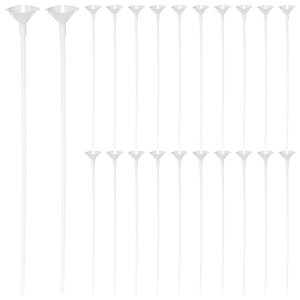【送料無料】EXCEART バルーンスティック 透明 手持ち 風船 棒 バルーン スティック 40cm 200本入