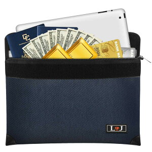 【送料無料】金庫耐火バッグ 書類保管ケース 防火 防爆 防水 防災バッグ 耐熱2093度 現金収納 家庭用安心保管袋 大容量 耐火袋 (A5 Blue)