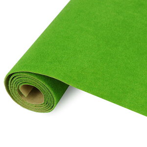 【送料無料】芝生マット 大判 1枚入り 人工芝 ロール マット 薄緑色 2mm厚 400mm×1000mm グラス模型 建物モデル 装飾 風景 箱庭 鉄道模型 ジオラマ DIY