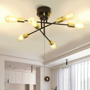 【送料無料】Depuley ペンダントライト 6灯 シーリングライト 北欧風 天井器具照明 回転可能 スポットライト口金E26 おしゃれ ダイニング LED電球対応 鉄製 キッチン 居間 食卓ダイニング部屋6