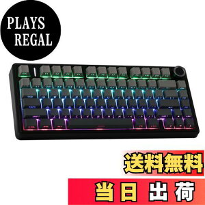 yzEPOMAKER x Aula F75 Q[~OL[{[h KXPbg JjJL[{[h 5wpbhmut 75% CX zbgXbpu Bluetooth/2.4GHz/USB-C RGB ZKF؎擾 (Black Gradient, 