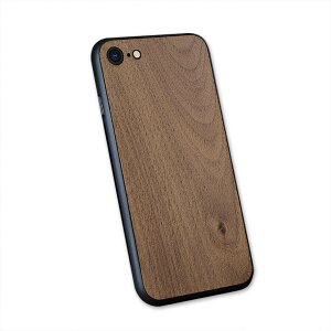 【送料無料】MQman iPhone7 iPhone8 iPhoneSE2 iPhoneSE3 ケース 木製カバー 胡桃の木 原木 素材 天然木 耐衝撃 ソフト クルミ ワイヤレス充電対応 (無地, iphone7/8/SE2/SE3)