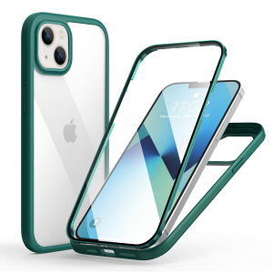 yzMQman iPhone13mini P[X OʃKX+wʃKX 360°Sʕی 100ʃ^b`x ϏՌ KX tg+obNv[g y CX[dΉ O  Jo[ (iphone13mi