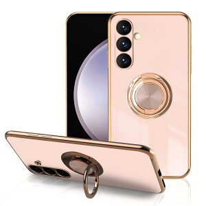 【送料無料】LuFiYa Samsung Galaxy S23 FE 用 ケース リング付き カバー TPU素材 スタンド機 ギャラクシー S23 FE スマホケース 軽量 耐衝撃 薄い 擦り傷防止 落下防止 車載ホルダー 360°回転 ケース Sams