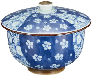 【送料無料】西海陶器(Saikaitoki)波佐見焼 湯呑み 蓋付き ふた付き 梅小紋柄 約200ml 食洗機可 日本製 61677