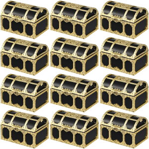 【送料無料】Gadpiparty 海賊宝箱 12個セット 宝箱 おもちゃ 小物入れ 収納 アンティーク小箱 ジュエリーボックス インテリア アクセサリーケース ミニ コイン・ 金貨・ ネックレス・指輪・ア