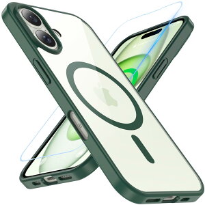 【送料無料】iPhone 16 ケース アイフォン16 ケース BESINPO【ガラスフィルム付き・MagSafe対応】クリア iphone16 ケース 黄ばみなし ストラップホール いphone16 ケース 米軍MIL規格 耐衝撃 耐久性 iphone