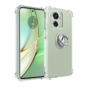 【送料無料】Motorola MOTO Edge 40 5G 用 ケース カバー スタンド付き 角度調整可能 車載ホルダー対応【NOUKAJU】 スマホケース 軽量 TPU ソフト クリア 耐衝撃 黄変防止 指紋防止 持ちやすい