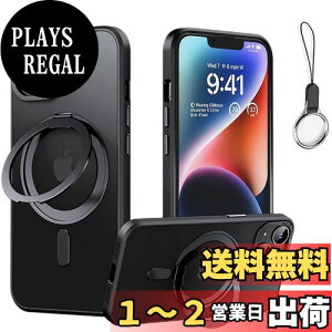 yziPhone 13/14 p P[X MagsafeΉy360°]\ MagsafeOX^h z_[ ̌^EXgbv1tzACtH13/14Jo[HILEGENER X}zP[X ϏՌ JYی