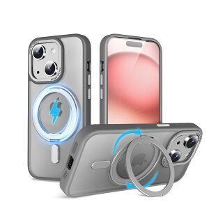 yzQUEASON ݊i X}zP[XyiPhone 15Plus p MagSafeΉ P[Xz360°]X^h CX[dΉ phone15plus p P[X Ot ČRMILKi iphone 15 plus p P[X  