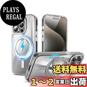 yzQUEASON ݊i X}zP[XyiPhone 15ProMax p MagSafeΉ P[Xz360°]X^h CX[dΉ iphone 15 pro max p P[X Ot ČRMILKi phone15pro max p P[X 