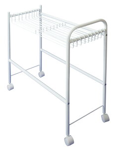 【送料無料】HEIAN SHINDO ボトムスハンガー 押入れ収納 パンツ20本用 ホワイト 耐荷重1.5kgx10 幅30cm 高さ70cm 奥行74cm BHS-1 平安伸銅工業