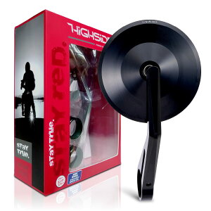 【送料無料】デイトナ(Daytona) HIGHSIDER(ハイサイダー) バイク用 バーエンドミラー 片側1本 新保安基準適合 ECE規格クリア モンタナ ブラック 17883