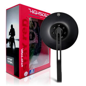 【送料無料】デイトナ(Daytona) HIGHSIDER(ハイサイダー) バイク用 バーエンドミラー 片側1本 新保安基準適合 ECE規格クリア コネロ ロング マットブラック 17303