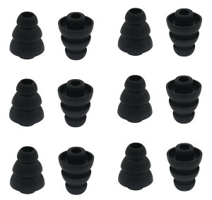 【送料無料】A-Focus トリプルフランジ イヤーピース 3フランジ イヤーピース 内径3.8mmから4.5mmまでのイヤホンに適用 遮音性向上 脱落防止 シリコン製 SONY MDR−XB シリーズ、SONY XBA シリーズ QCY