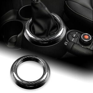 【送料無料】AIRSPEED ミニ F54 F55 F56 F57 F60専用 アクセサリー リアルハードカーボンファイバー製 カーギアシフトトリムリング装飾ステッカー おしゃれ カスタム 内装パーツ MINI Clubman Countryman