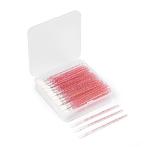 【送料無料】レッド メイクブラシ 家庭用 プロ用 Annhua 使い捨てリップブラシ クリスタルマスカラブラシ 持ち運び便利 軽量 使い捨てメイクブラシセット 使い捨て 化粧道具 100本