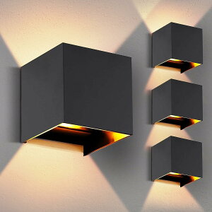 【送料無料】【4個入り・電球交換】OOWOLF ブラケットライト 3.8W LED ウォールライト 防水防雨 3000K電球色 出しろ100mm 省エネ 北欧式 壁掛けライト 玄関ライト ポーチライト 室内照明 間接照明
