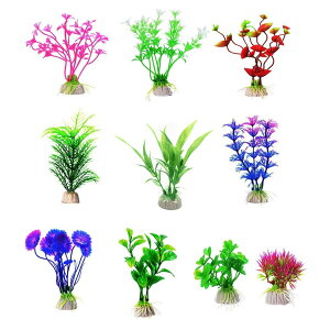 【送料無料】Getrays 水族館の水槽プラスチック植物、水生植物のシミュレーション、水槽の水槽植物装飾用の水生植物天然デザインの装飾、人工水植物水族館植物植物の景観はすべての魚に
