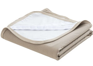 【送料無料】防水シーツ ダブル 介護 敷きパッド 140x205cm 防水シート おねしょシーツ 洗える 防水パット オールシーズン 防水カバー 失禁対策 4隅ゴム付き グレージュ