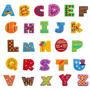 【送料無料】Voyyphixa 刺繍 ワッペン ハート アップリケ 26枚セット アイロン ミニ マーク DIY 装飾 可愛い おしゃれ 保育園 幼稚園 小学校 衣類 飾り (アルファベット)