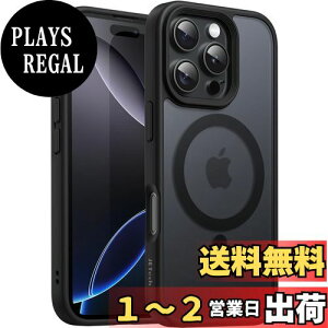 yzJETech iPhone 16 Pro Max 6.9C`p }Olbg P[X MagSafeɑΉ ̃}bgw ^ ϏՌ Jo[ (ubN)