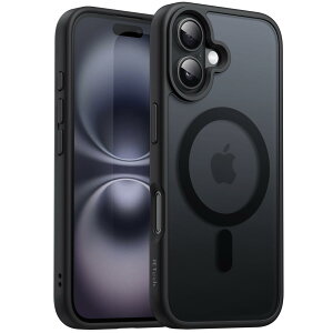 yzJETech iPhone 16 6.1C`p }Olbg P[X MagSafeɑΉ ̃}bgw ^ ϏՌ Jo[ (ubN)