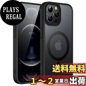 yzJEDirect iPhone 12 Pro Max 6.7C`p (12ProMax) }Olbg P[X MagSafeɑΉ ̃}bgw ^ ϏՌ Jo[ (ubN)