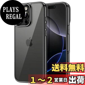 yzJETech iPhone 16 Pro 6.3C`p P[X ΂݂Ȃ Ռz op[Jo[ h~ NAobN (ubN)