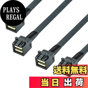 �y���������z10Gtek ���� Mini SAS HD SFF-8643 �P�[�u��, �T�C�h�o���h�t��, 0.8���[�g��, �܂肽���ݎ�, �t���L�V�u��, 2�{��