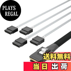 �y���������z10Gtek ���� Mini SAS 36Pin(SFF-8087) �I�X to 4x SATA 7Pin ���X �@���A�E�g �P�[�u��, 0.5���[�g��