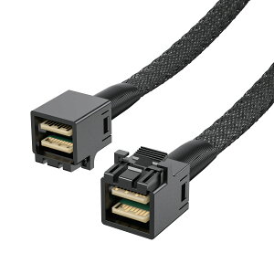 �y���������z10Gtek ���� Mini SAS HD SFF-8643 �P�[�u��, �T�C�h�o���h�t��, 0.3���[�g��, �܂肽���ݎ�, �t���L�V�u��