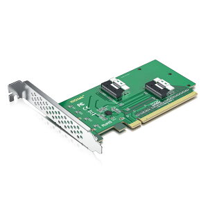 yz10Gtek PCIe to SFF-8654 A_v^[J[h,U.2 NVMe SSD,PCIe4.0 X16,(2x) 8i SFF-8654