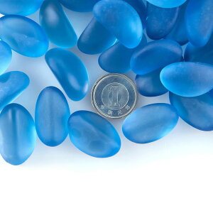 【送料無料】Charmoon アクアリウム 水槽 飾り石 15-25mm 500g カラフル 彩り ガラス クリスタル 底砂 砂利 DIY 園芸 (ブルー)