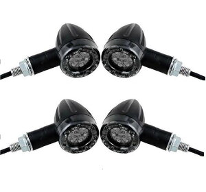 �y���������zNEYORIKA �E�B���J�[ LED �C�e�^ ���C�g �o�C�N�p 12V �O�� ���E �� 4�� �Z�b�g