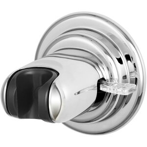 【送料無料】IRETION シャワーフック シャワーホルダー 強力真空吸盤 角度調整可能 簡単取付 メッキ 取付説明書付き