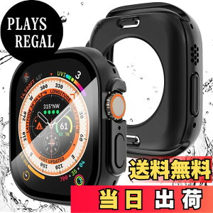�y���������z�y2024�����ŁzELYBYYLE for Apple Watch �P�[�X Apple Watch Ultra 2/Apple Watch Ultra 49mm �p �P�[�X 360�x�S�ʖh�� �o���h ���j�E�X�|�[�c��p �K���X�t�B���� ��̌^ apple watch �p �J�o�[ 360�t���{